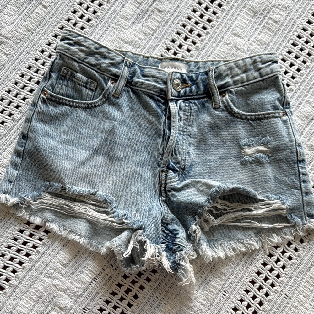 PacSun Vintage Wash Frayed Jean Shorts